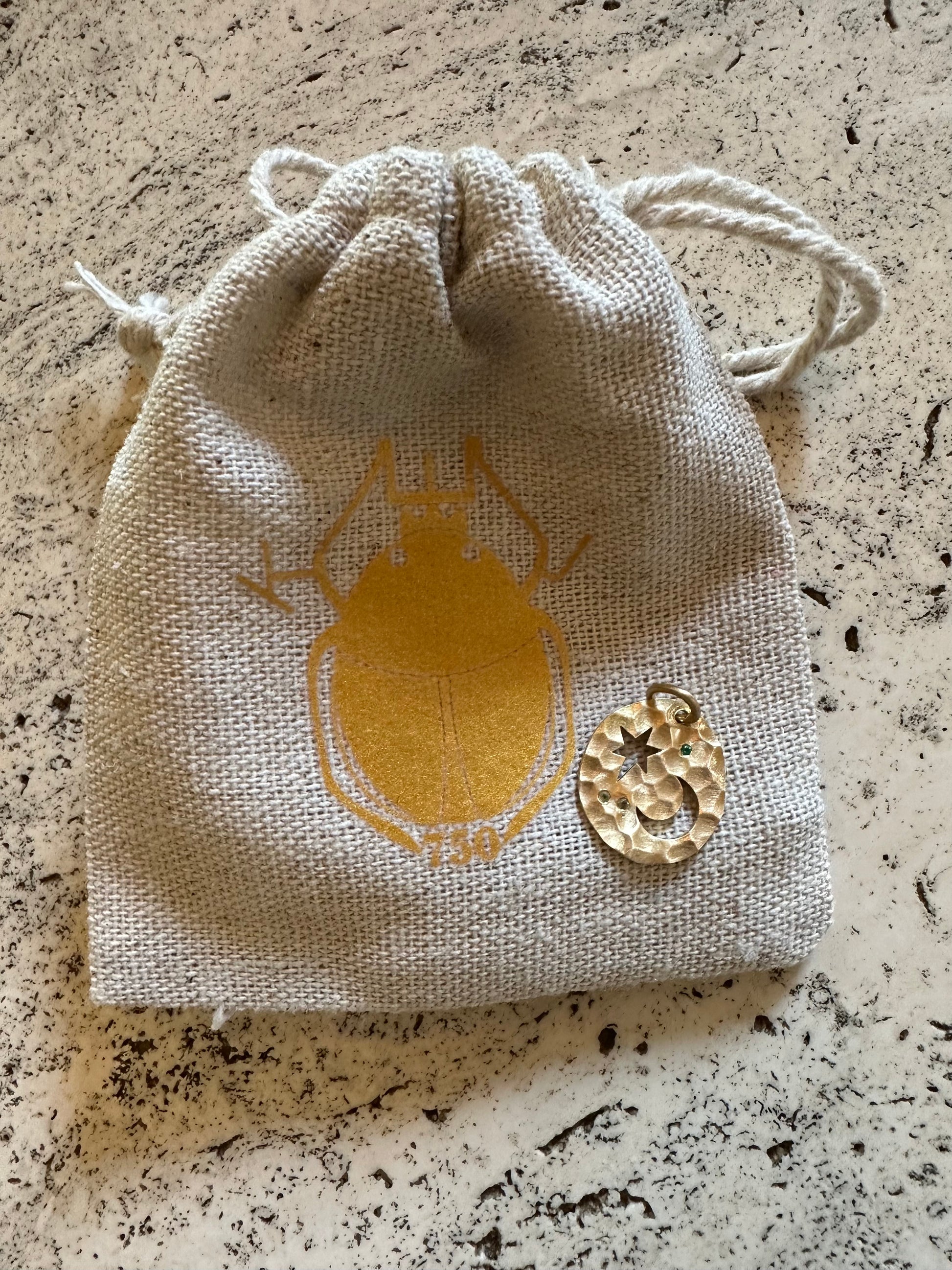 Kaja Erika Jorgensen 18k gold Lillebror Mini Charm