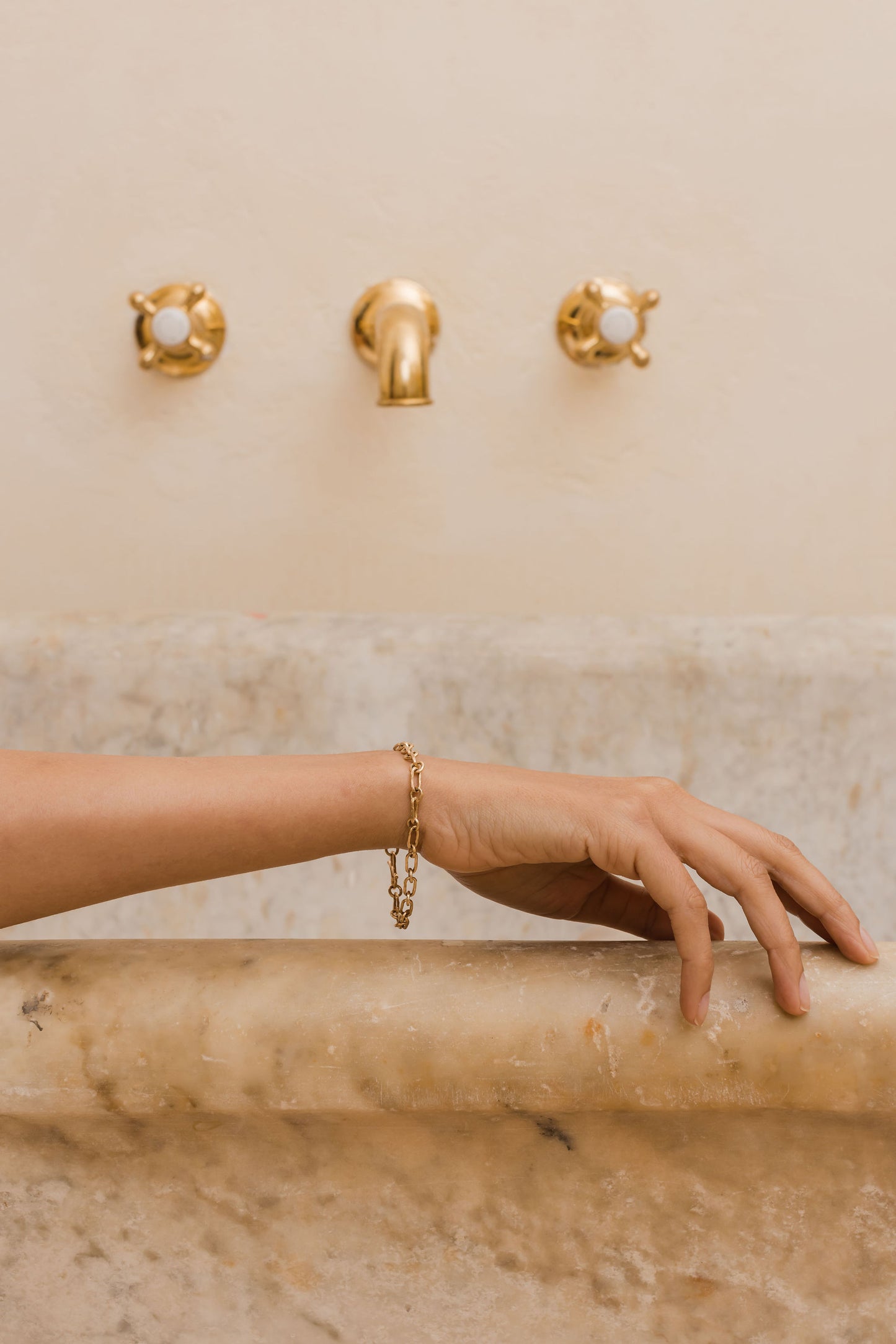 Kaja Erika Jorgensen, Mini Gaia Bracelet, 18k hammered gold.