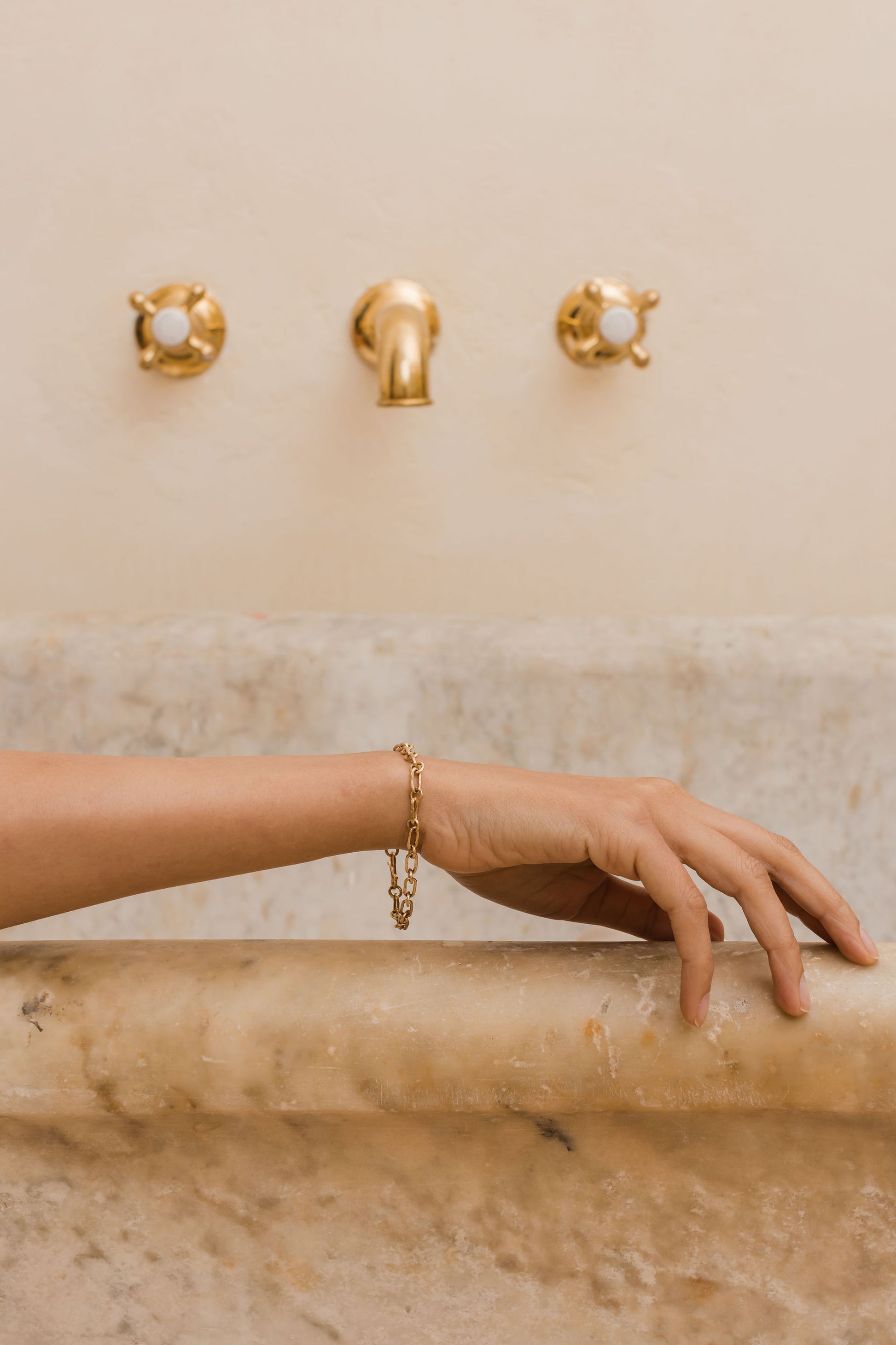 Kaja Erika Jorgensen, Mini Gaia Bracelet, 18k hammered gold.