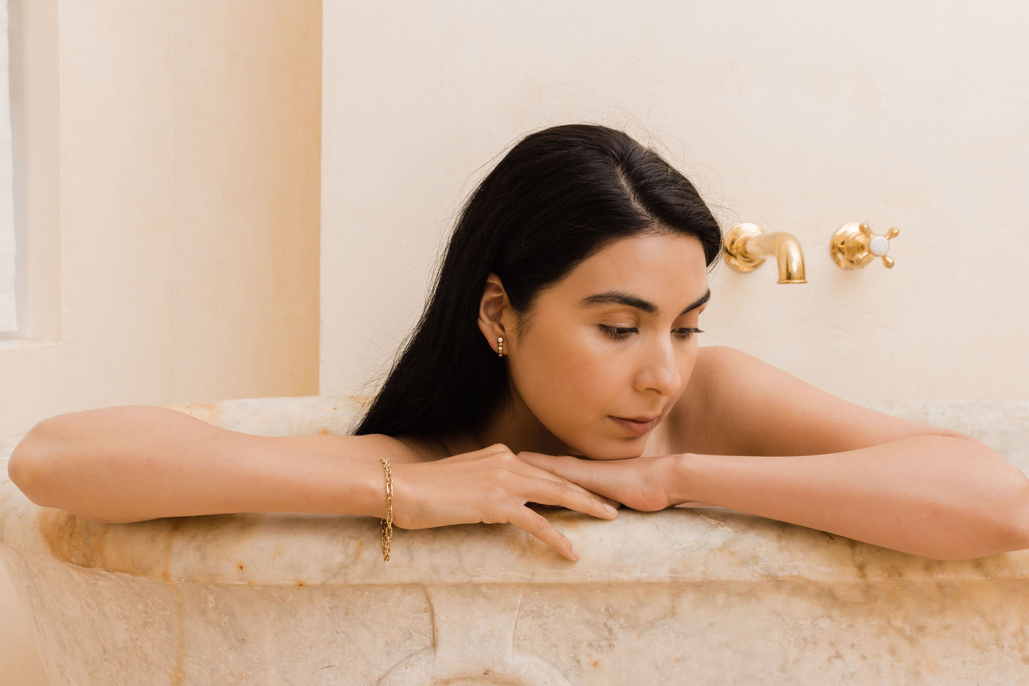 Kaja Erika Jorgensen, Mini Gaia Bracelet in 18k hammered gold.