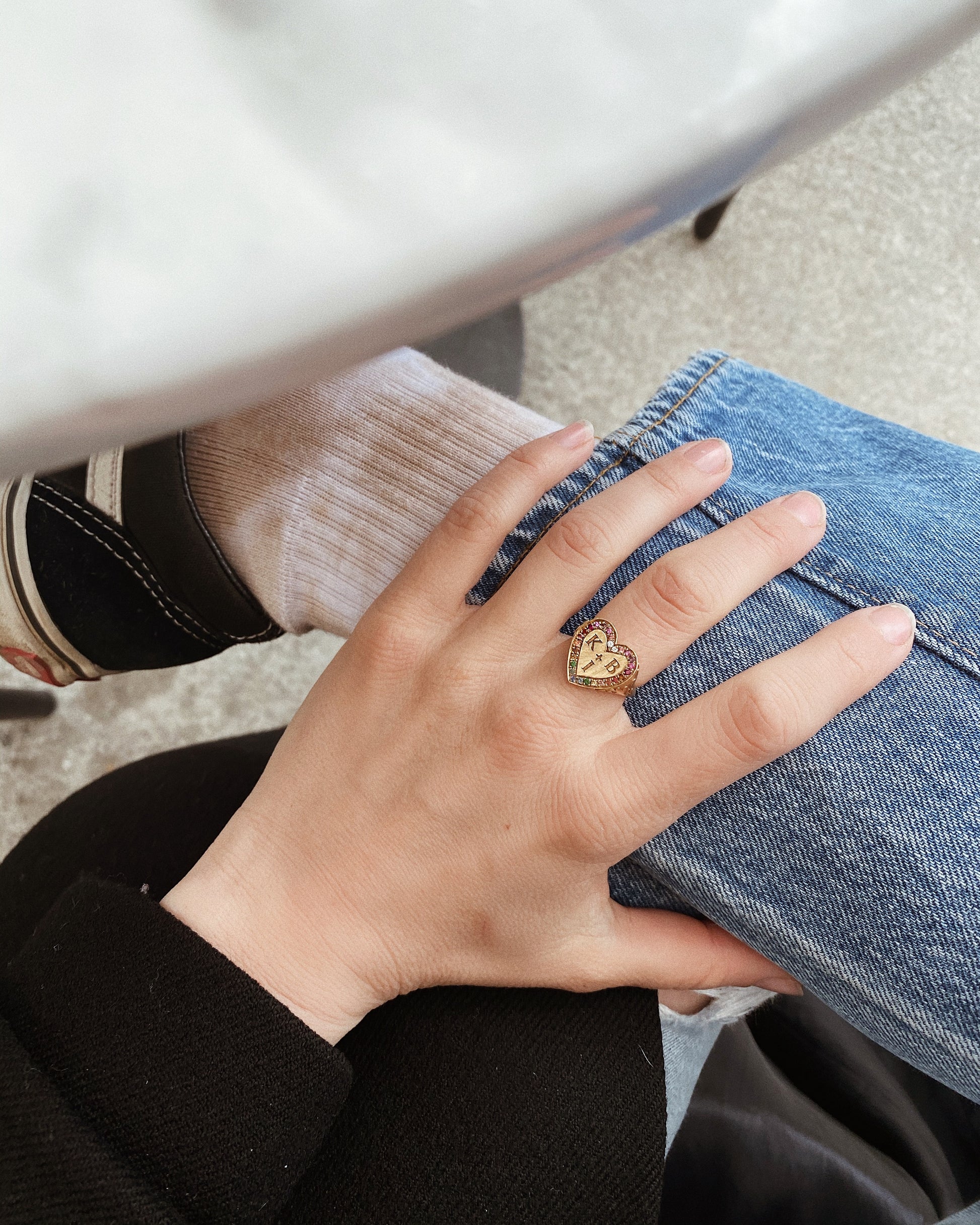 Kaja Erika Jorgensen 18k gold Burning Heart Ring