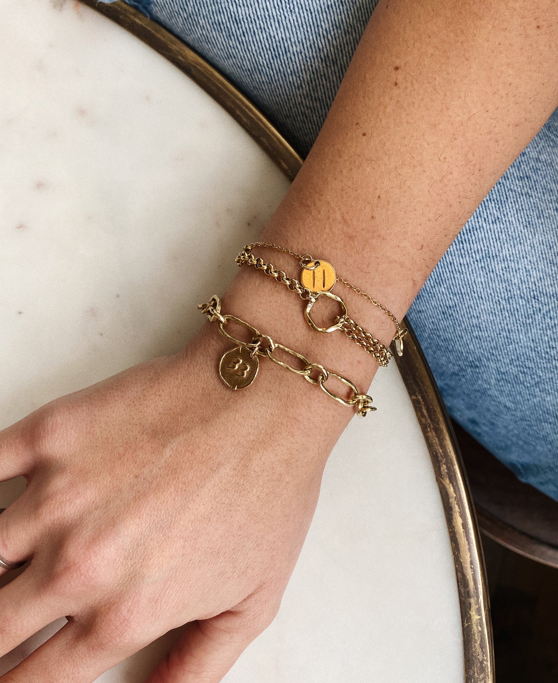 Kaja Erika Jorgensen 18k brushed yellow gold HELIOS Bracelet