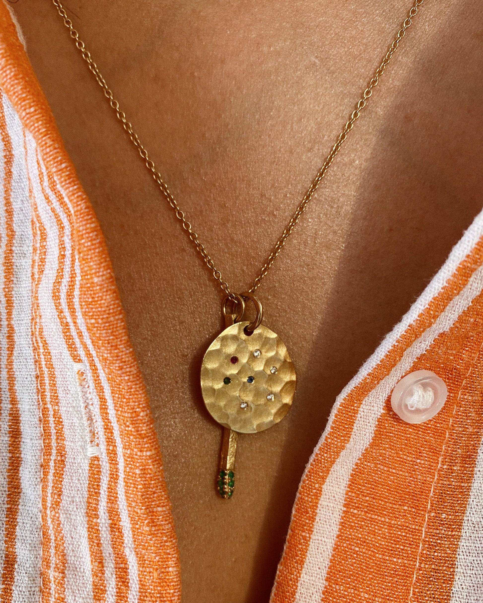 Kaja Erika Jorgensen 18k gold Luz Matchstick Charm