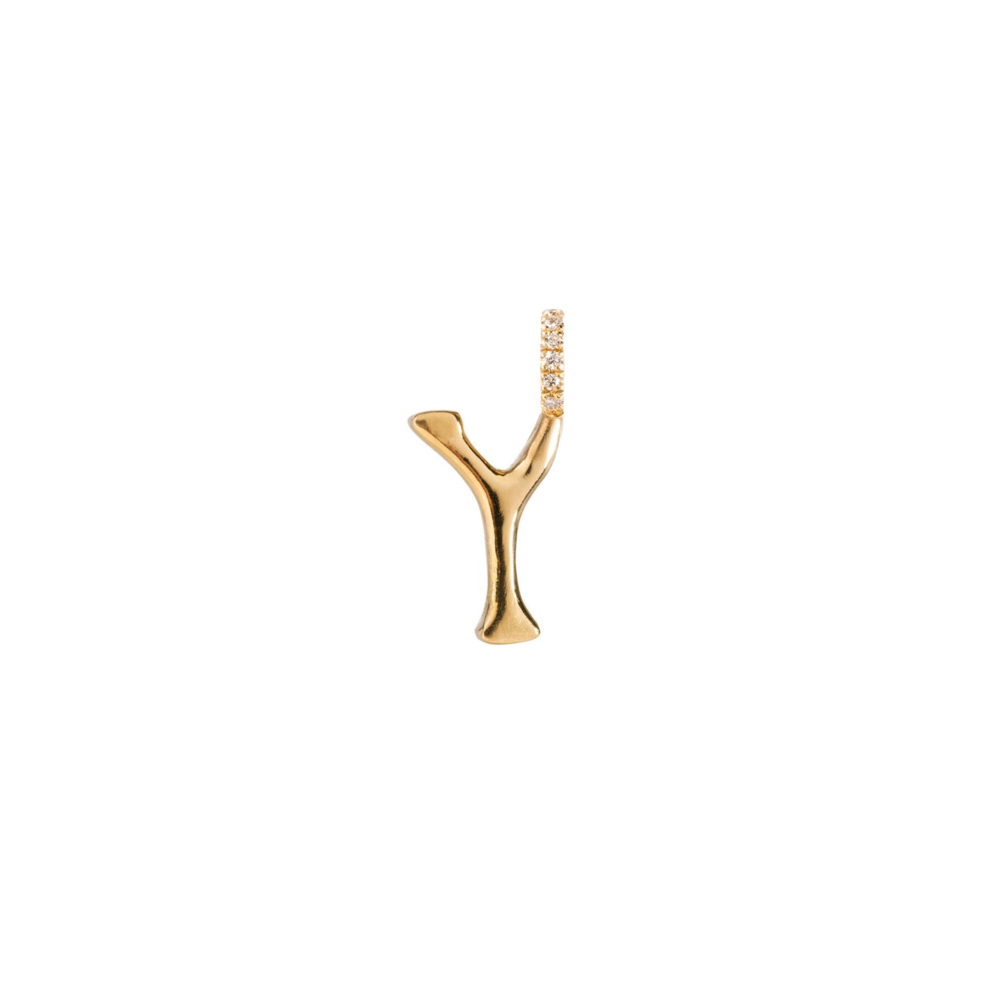 Mucha Alphabet Charm- Letter Y with diamond bail