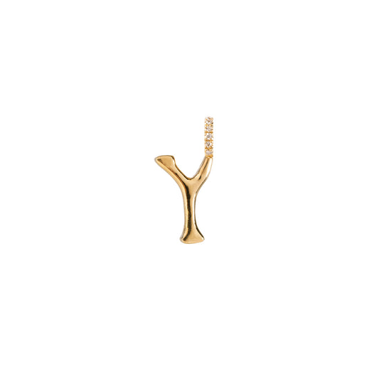 Mucha Alphabet Charm- Letter Y with diamond bail