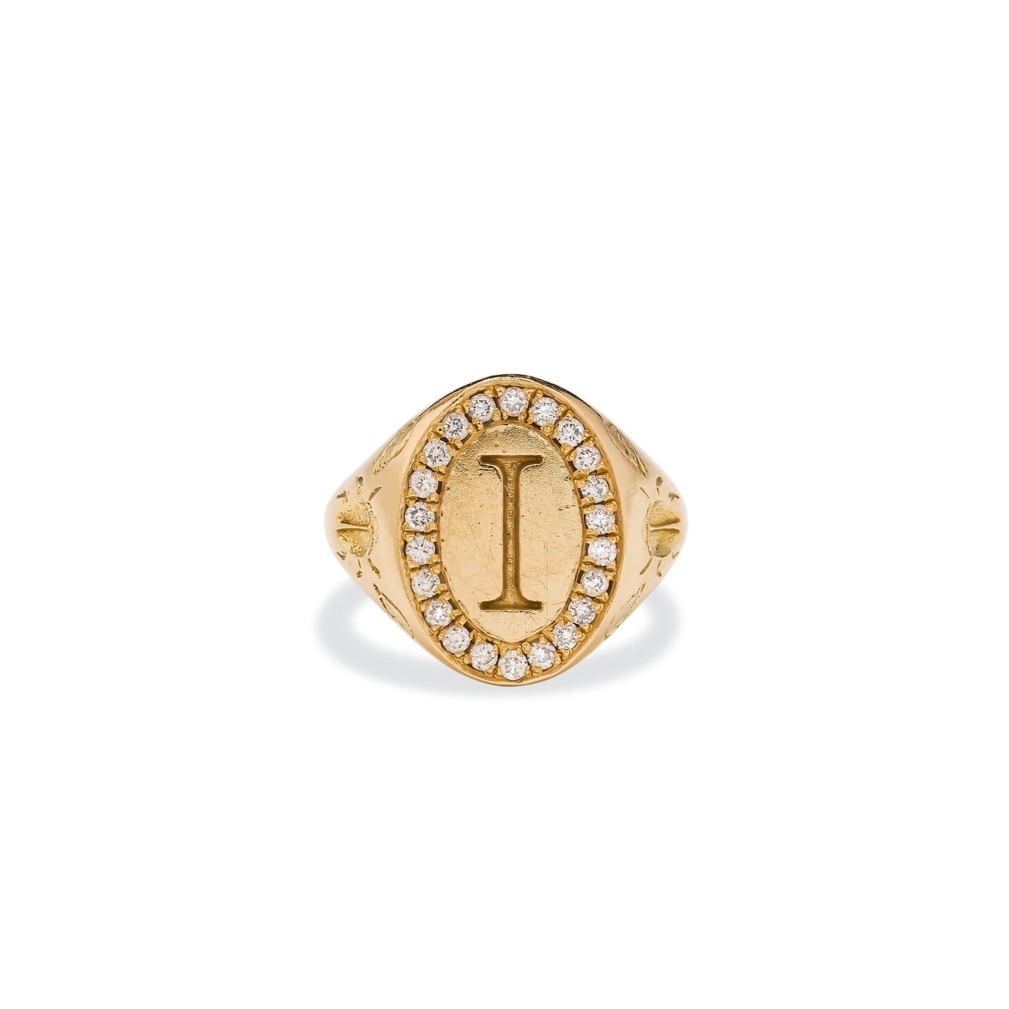 Kaja Erika Jorgensen 18k yellow gold Scarab Signet Ring - with Diamonds