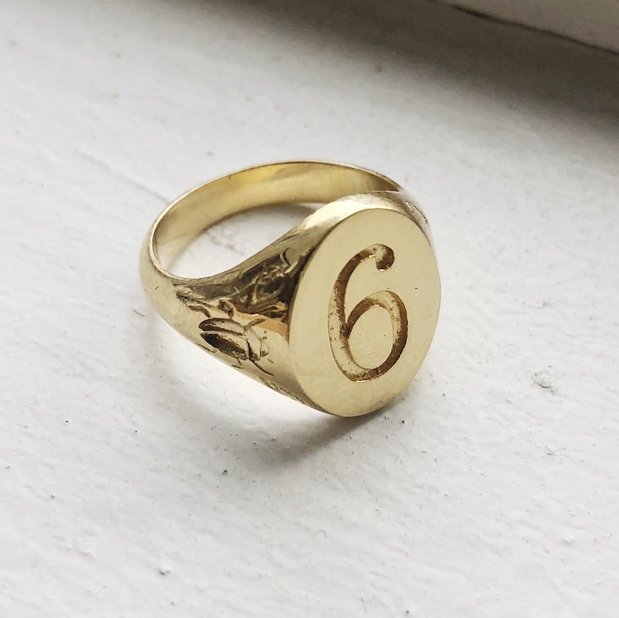 Kaja Erika Jorgensen 18k gold Scarab Signet Ring without Diamonds