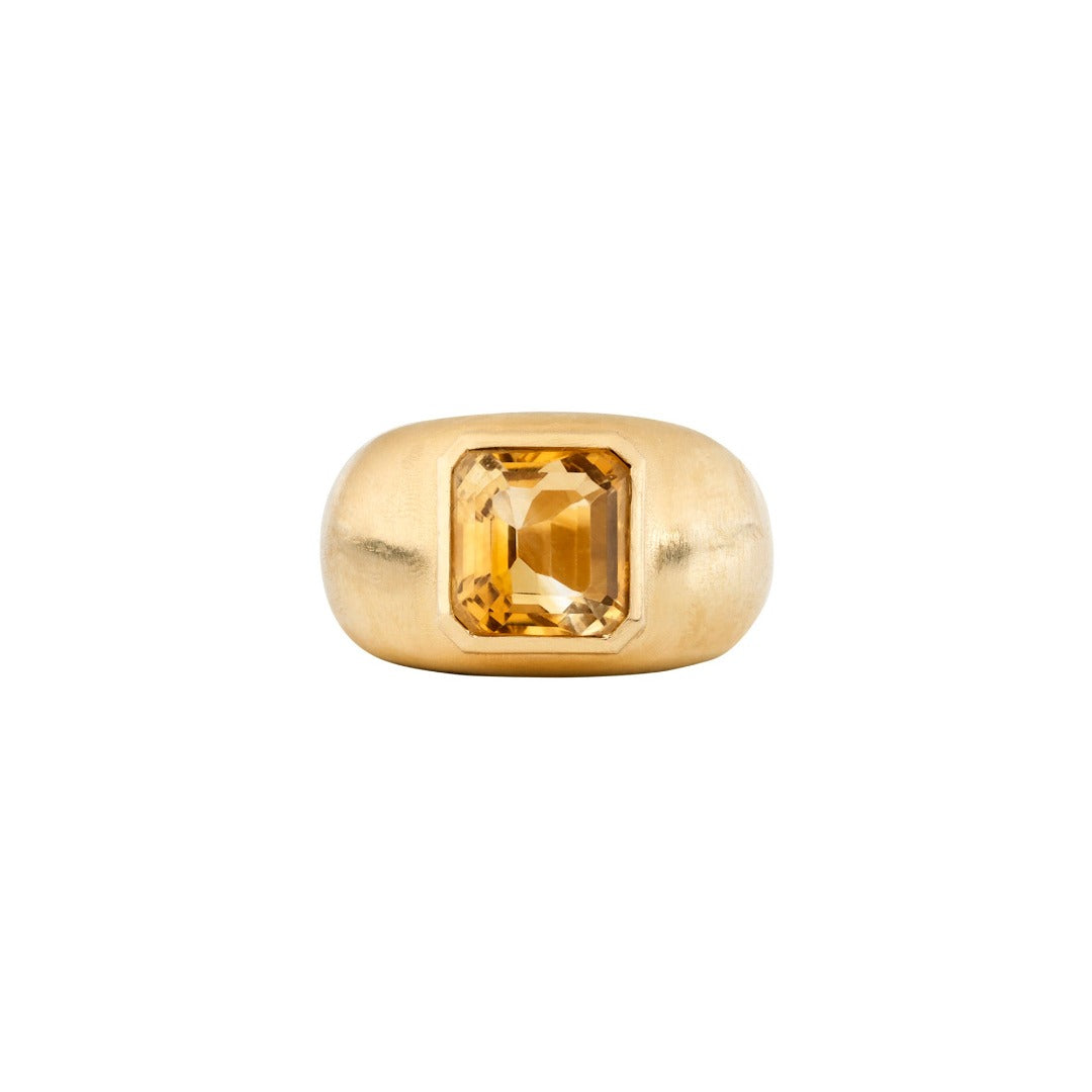 Kaja Erika Jorgensen Uno Ring with Citrine Gemstone, 18k yellow gold