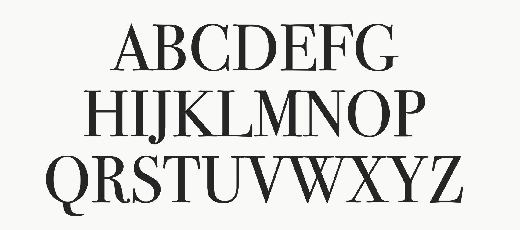 Alphabet font for engraving
