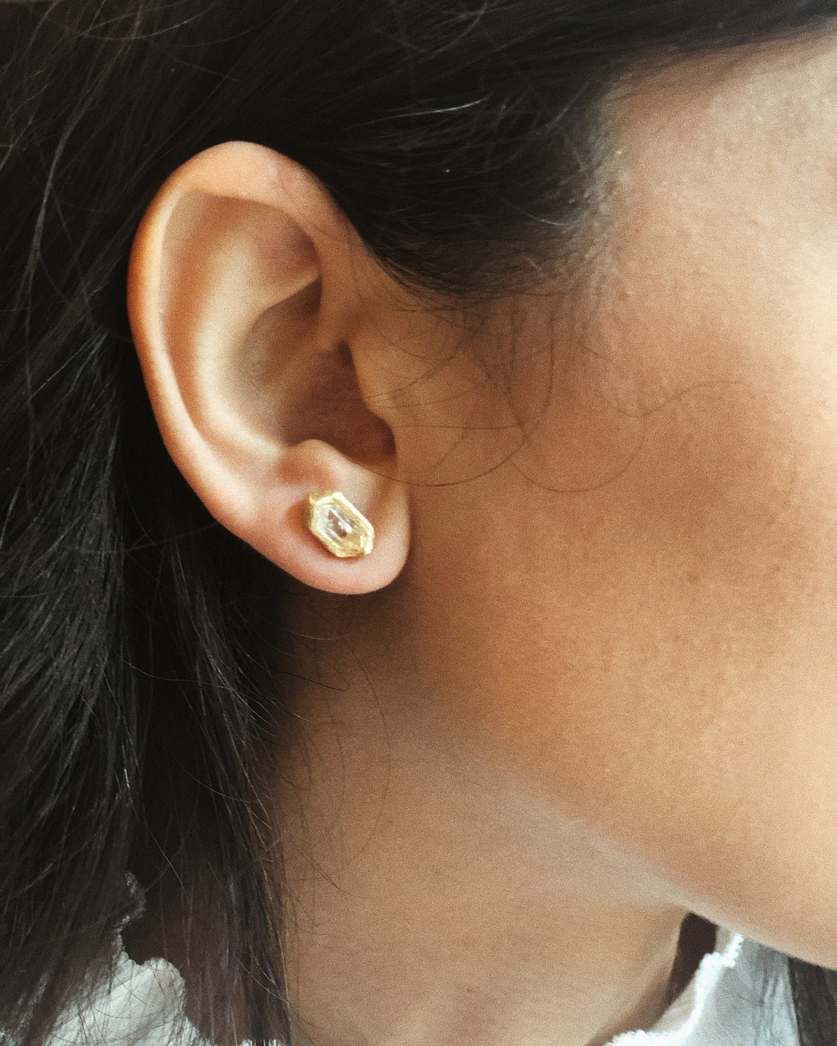 Kaja Erika Jorgensen 18k yellow gold Herkimer Stud Earring