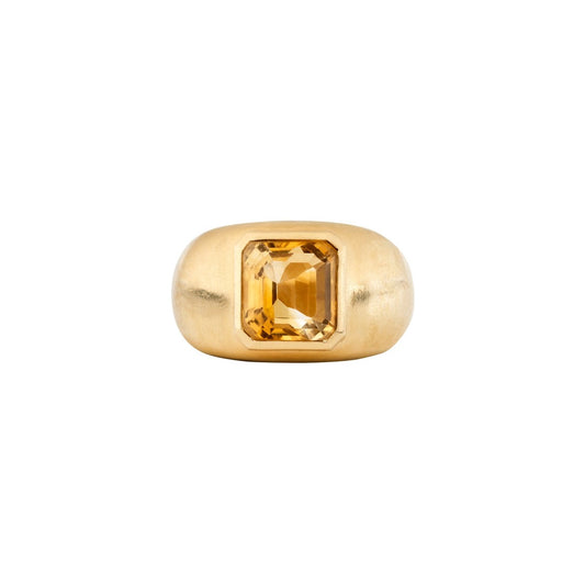 Kaja Erika Jorgensen Uno Ring with Citrine Gemstone, 18k yellow gold