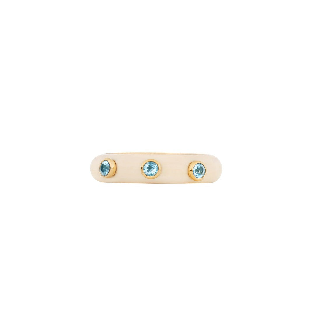 Products Wooly I Ring with Aquamarine Gemstone